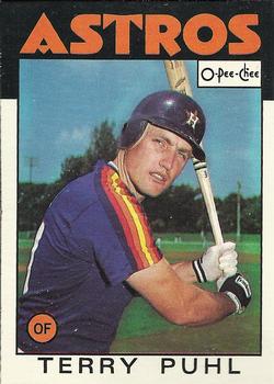 1986 O-Pee-Chee Baseball Cards 161     Terry Puhl